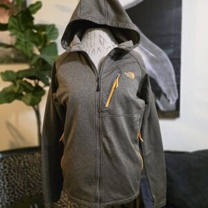 The North Face Men's Gray Jacket with Orange Accents